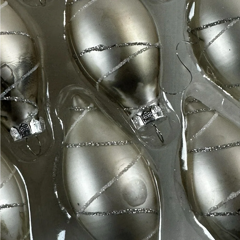 Target Silver and Gold Glass Ornaments Set Of Two
